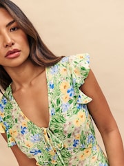 Nobody's Child Green Lily Midi Emmeline Dress - Image 4 of 5