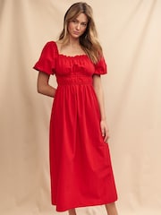 Nobody's Child Red Kurti Midi Dress - Image 1 of 6