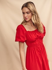 Nobody's Child Red Kurti Midi Dress - Image 3 of 6