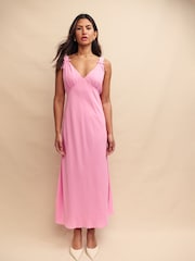 Nobody's Child Pink Hazel Midaxi Plain Dress - Image 1 of 5