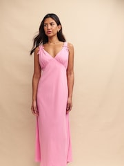 Nobody's Child Pink Hazel Midaxi Plain Dress - Image 3 of 5