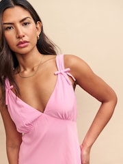 Nobody's Child Pink Hazel Midaxi Plain Dress - Image 4 of 5