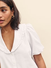 Nobody's Child White 100% Cotton Emmie Blouse - Image 3 of 5