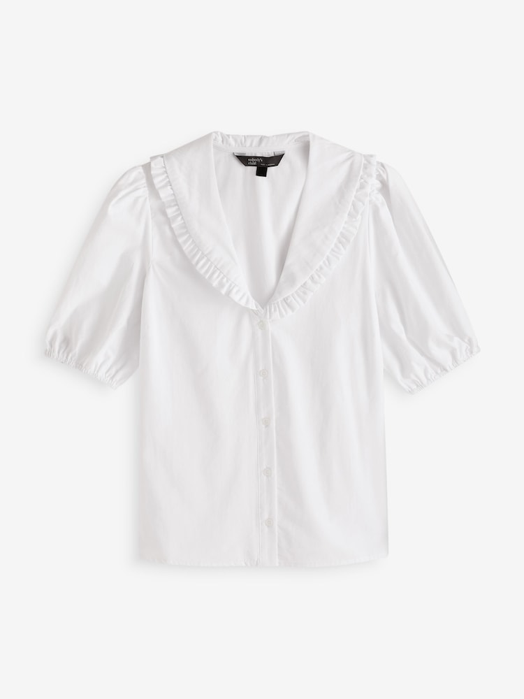 Nobody's Child White 100% Cotton Emmie Blouse - Image 5 of 5