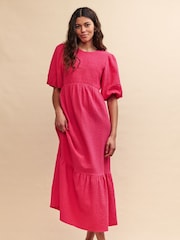 Nobody's Child Pink Kelsie Plain Midi Dress - Image 1 of 5