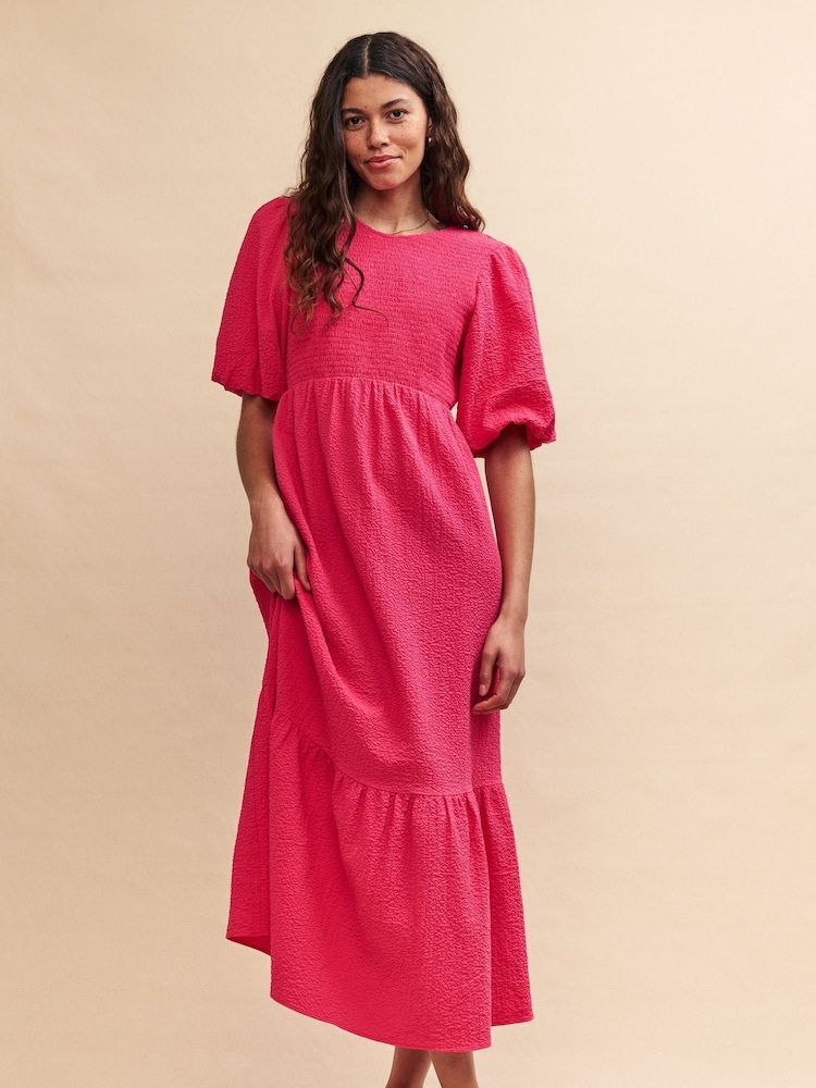 Nobody's Child Pink Kelsie Plain Midi Dress - Image 1 of 5