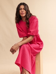Nobody's Child Pink Kelsie Plain Midi Dress - Image 3 of 5