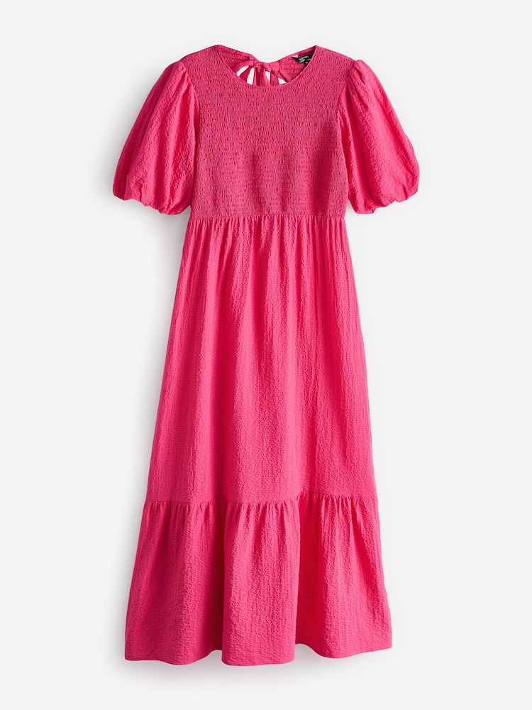 Nobody's Child Pink Kelsie Plain Midi Dress - Image 5 of 5