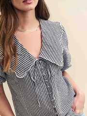Nobody's Child Black Birdie 100% Cotton Blouse - Image 3 of 5