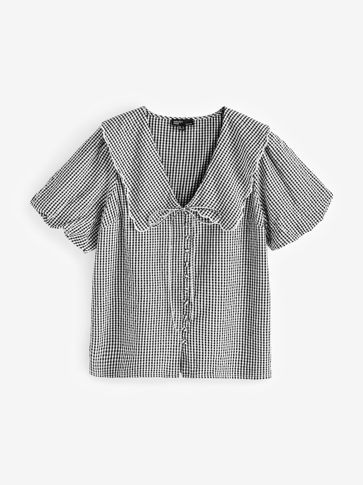 Nobody's Child Black Birdie 100% Cotton Blouse - Image 5 of 5