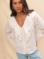 Nobody's Child White ADA 100% Cotton Blouse - Image 1 of 6