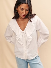 Nobody's Child White ADA 100% Cotton Blouse - Image 3 of 6