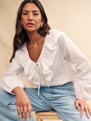 Nobody's Child White ADA 100% Cotton Blouse - Image 5 of 6