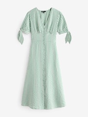 Nobody's Child Green Gingham Check Alexis Midi Dress - Image 5 of 5