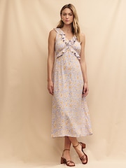 Nobody's Child Black Midi Marjorie Dress - Image 1 of 5