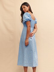 Nobody's Child Blue Beau Midi Edie Ditsy Dress - Image 2 of 5