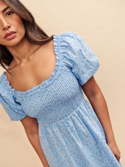 Nobody's Child Blue Beau Midi Edie Ditsy Dress - Image 4 of 5