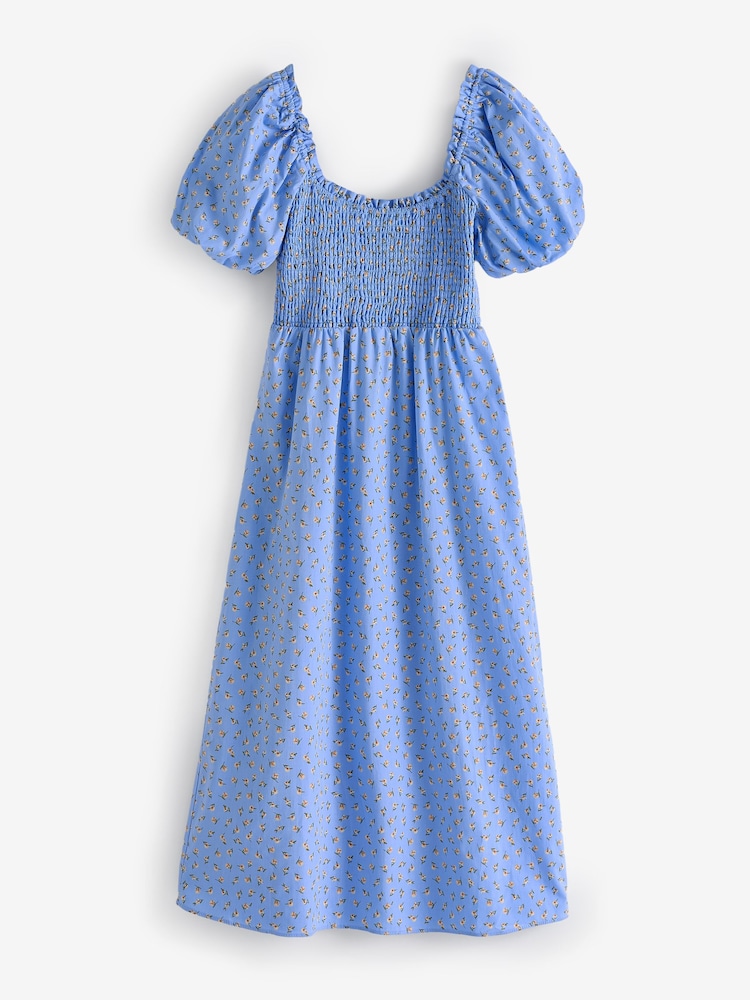 Nobody's Child Blue Beau Midi Edie Ditsy Dress - Image 5 of 5