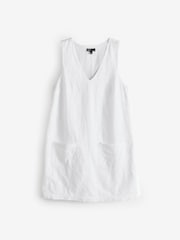Nobody's Child White Pinny Piper Plain Mini Dress - Image 5 of 5
