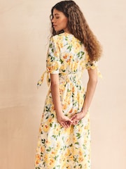 Nobody's Child Yellow Plain Alexis Midi Dress - Image 2 of 5