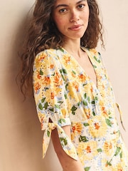 Nobody's Child Yellow Plain Alexis Midi Dress - Image 4 of 5