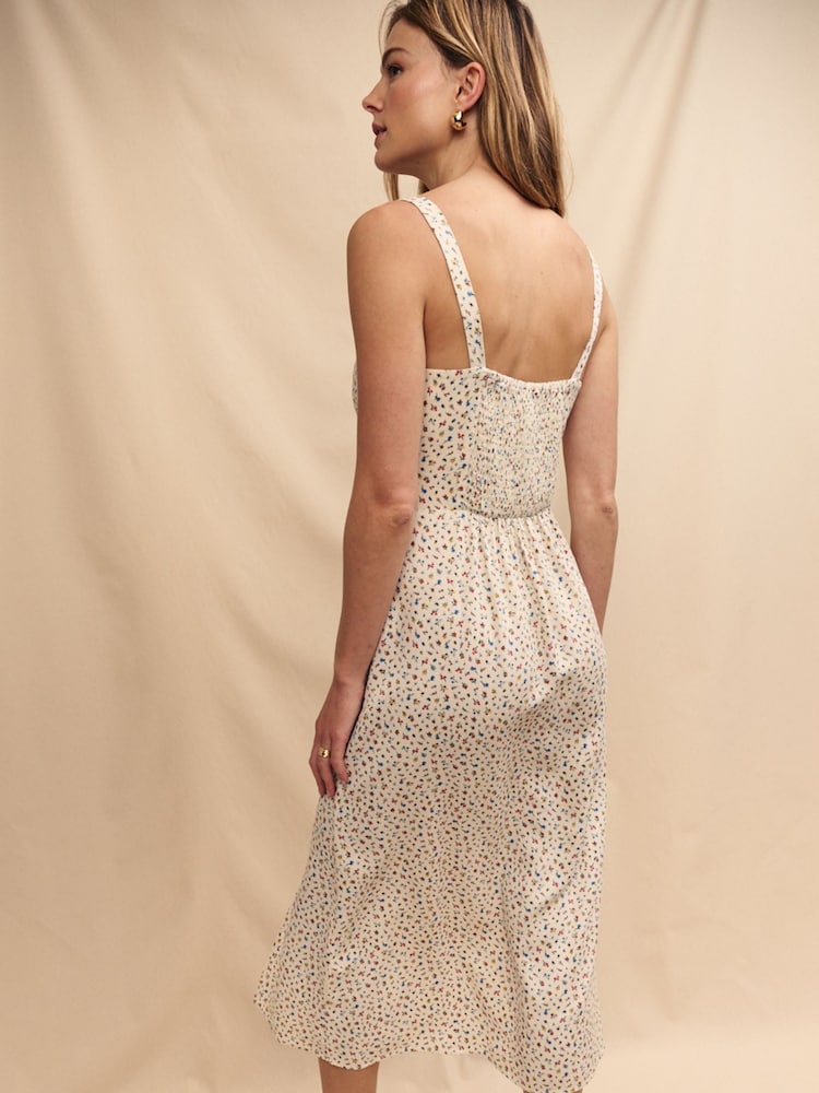 Nobody's Child White Midi Lucia Remmie Ditsy Dress - Image 2 of 5