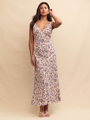 Nobody's Child Black Midaxi Hazel Ditsy Floral Dress - Image 1 of 5