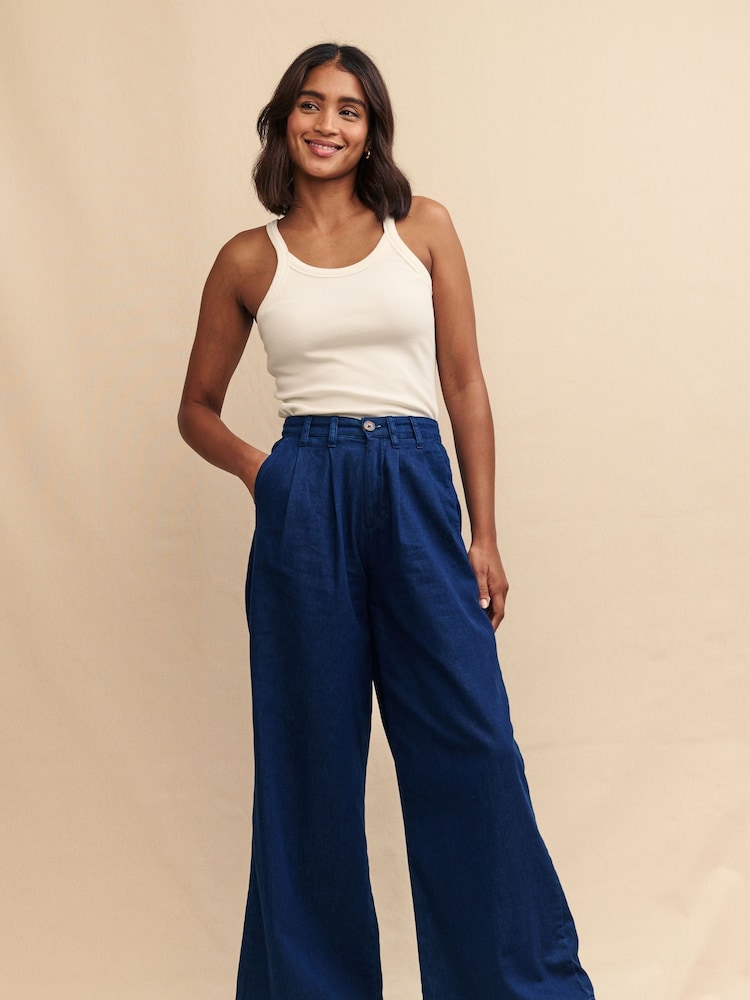 Nobody's Child Blue Ava Trousers - Image 1 of 5