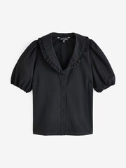 Nobody's Child Black 100% Cotton Emmie Blouse - Image 5 of 5