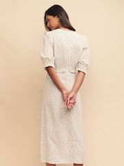 Nobodys Child Felicia Midi Remmie Ditsy White Dress - Image 3 of 5