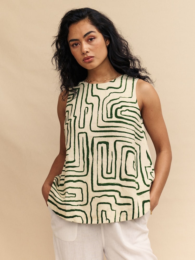 Nobody's Child Green Lizanne Top - Image 1 of 6