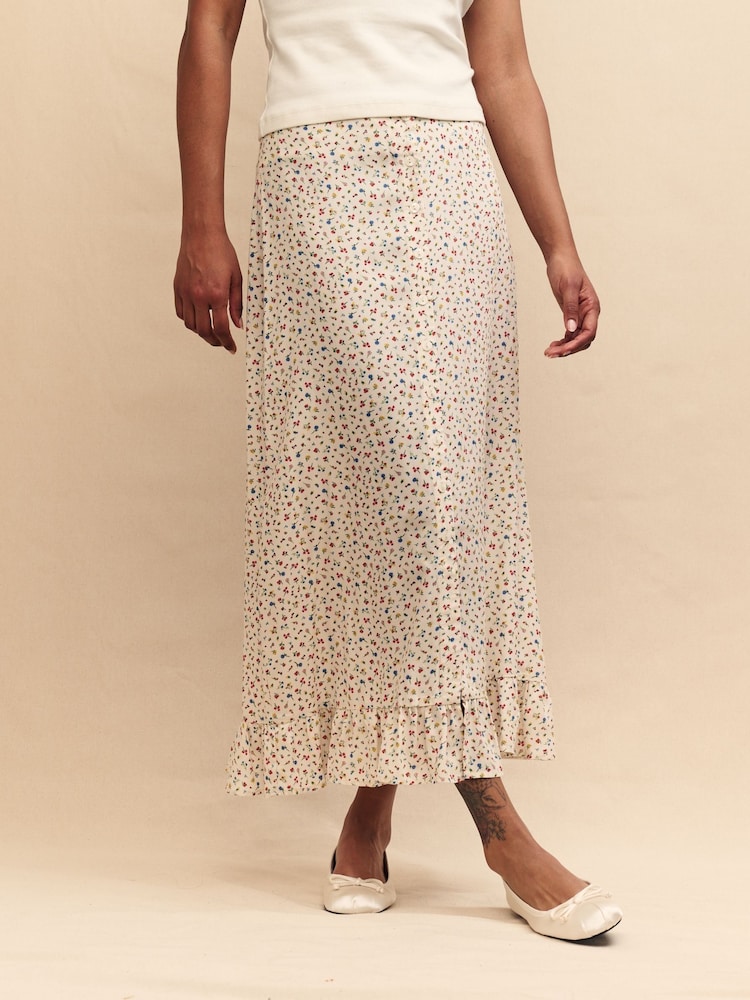 Nobody's Child White Midaxi Annalise Skirt - Image 1 of 4