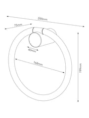 Gold Marble Gold Marble N. Premium Large Towel Rail Ring - Image 4 of 7