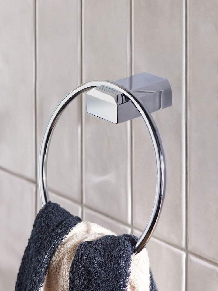 Chrome Moderna Towel Rail Ring - Image 1 of 4 Chrome Moderna Towel Rail Ring - Image 1 of 4