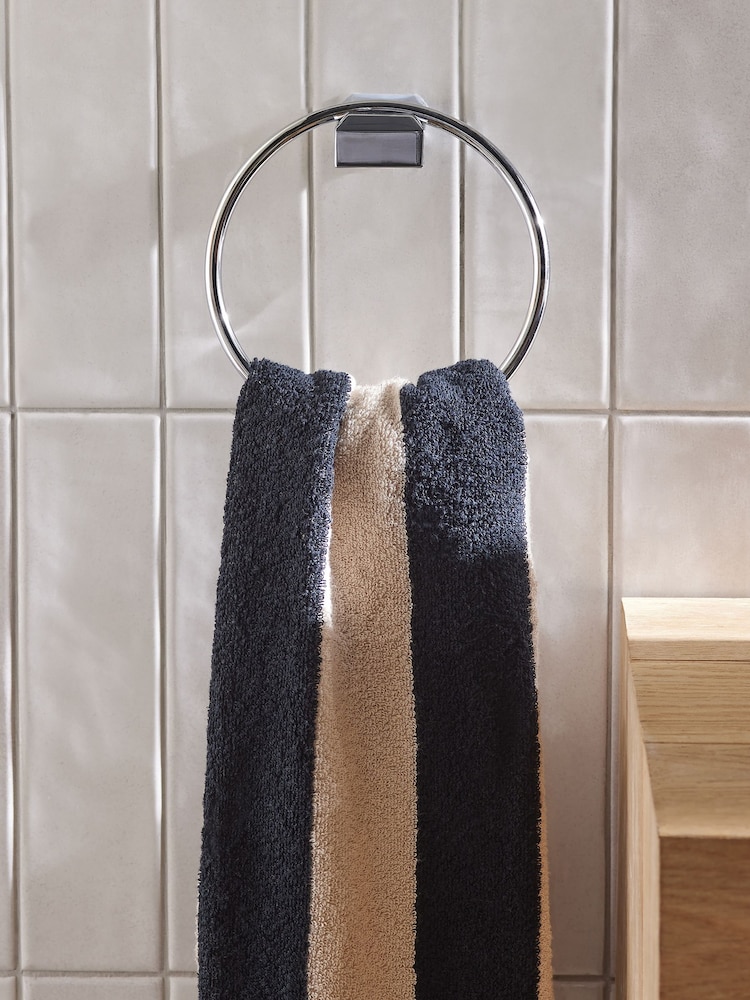 Chrome Moderna Towel Rail Ring - Image 2 of 4 Chrome Moderna Towel Rail Ring - Image 2 of 4