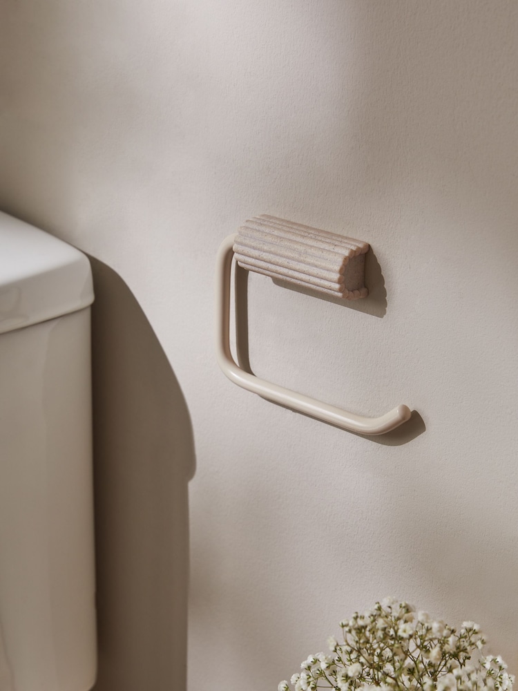Natural Rib Toilet Roll Holder - Image 2 of 5