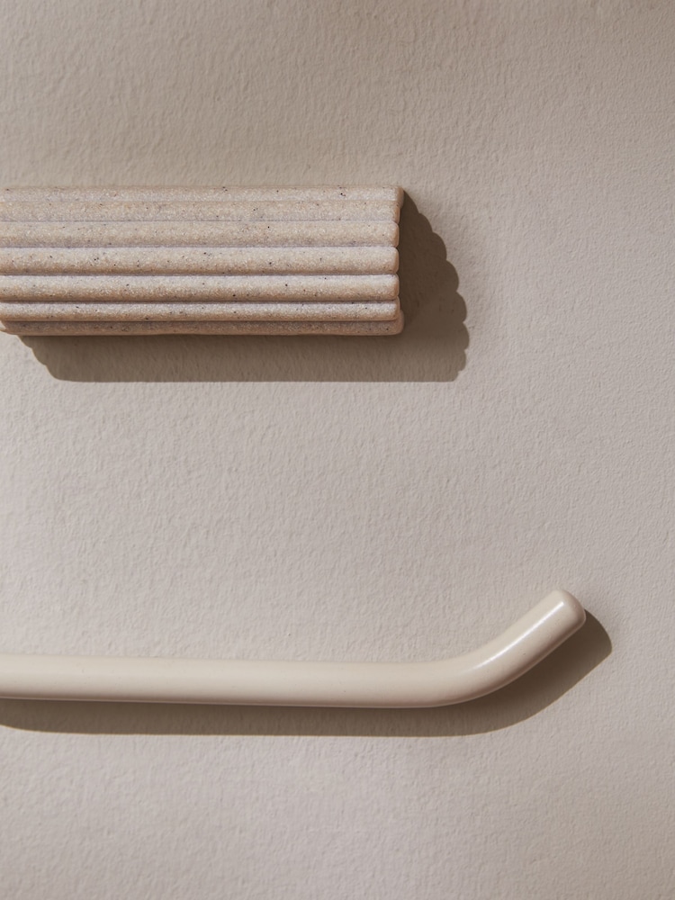 Natural Rib Toilet Roll Holder - Image 3 of 5