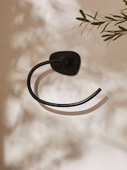Black Organic Pebble Towel Rail Ring - Image 2 of 5