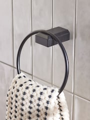 Black Moderna Towel Rail Ring - Image 1 of 4