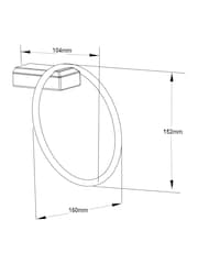 Black Moderna Towel Rail Ring - Image 4 of 4
