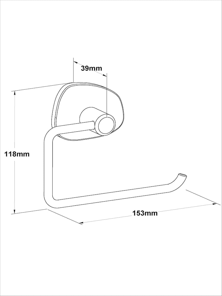 Kiezelkleurige toiletrolhouder - Image 4 of 5