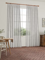 William Morris At Home Cobble Marigold Sheer Made To Measure Curtains - Image 2 of 5