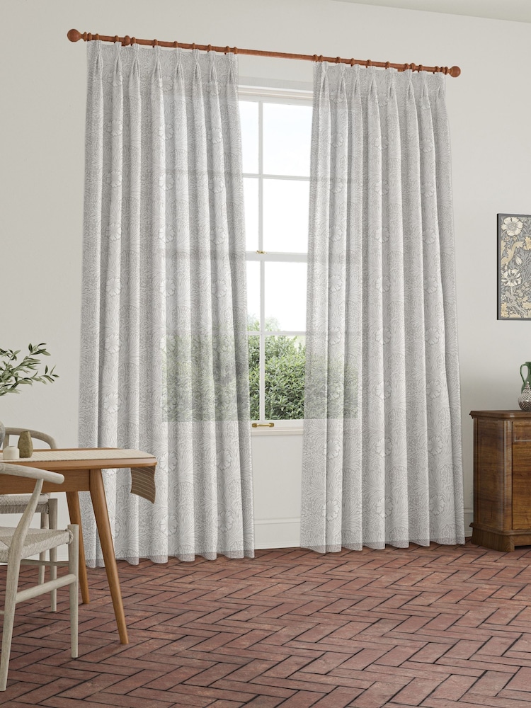 William Morris At Home Cobble Marigold Sheer Made To Measure Curtains - Image 2 of 5 William Morris At Home Cobble Marigold Sheer Made To Measure Curtains - Image 2 of 5