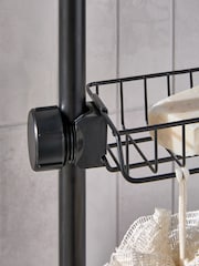 Black Single Adjustable Shower Caddy - Image 2 of 4