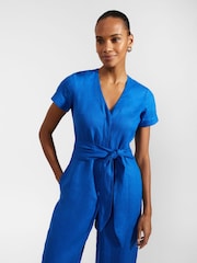 Hobbs Blue 100% Cotton Aliya Jumpsuit - Image 3 of 4