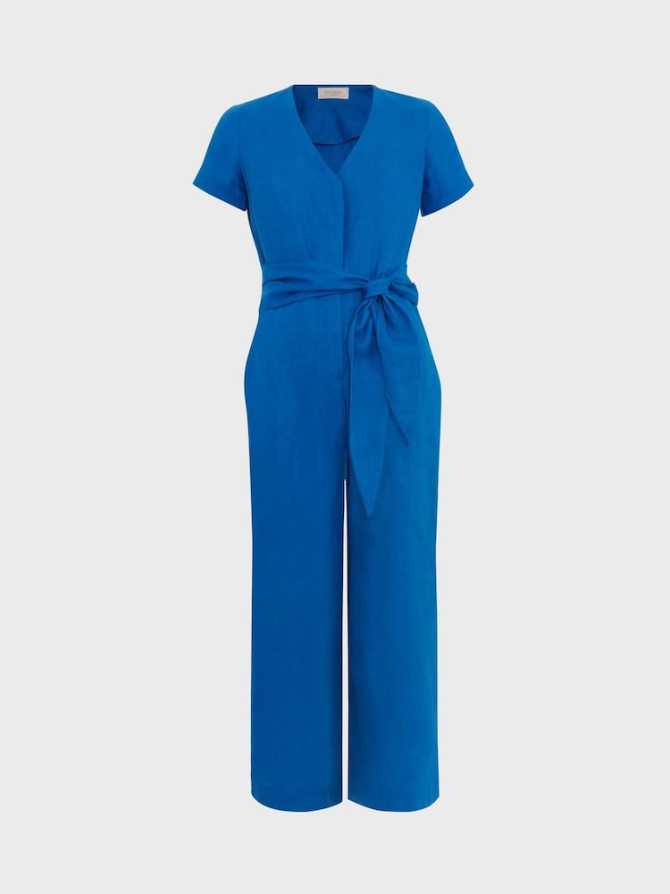 Hobbs Blue 100% Cotton Aliya Jumpsuit - Image 4 of 4 Hobbs Blue 100% Cotton Aliya Jumpsuit - Image 4 of 4