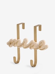 Set of 2 Gold Yours and Mine Over Door Hooks - Image 3 of 5