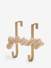 Set of 2 Gold Yours and Mine Over Door Hooks - Image 4 of 5