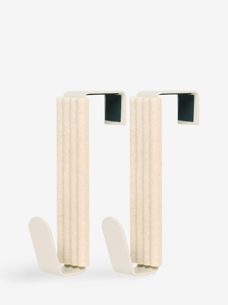 Set of 2 Natural Rib Over Door Hooks - Image 4 of 4
