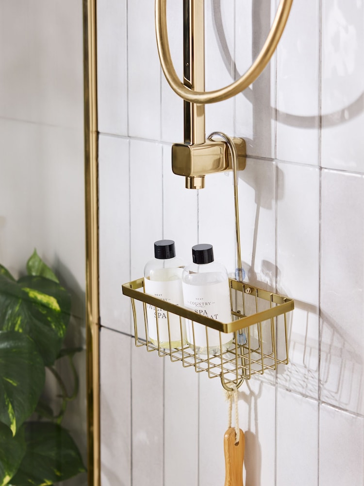 Gold Hanging Shower Caddy - Image 1 of 4